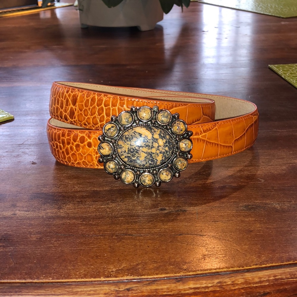 Vintage Terry Stack Italian leather belt
